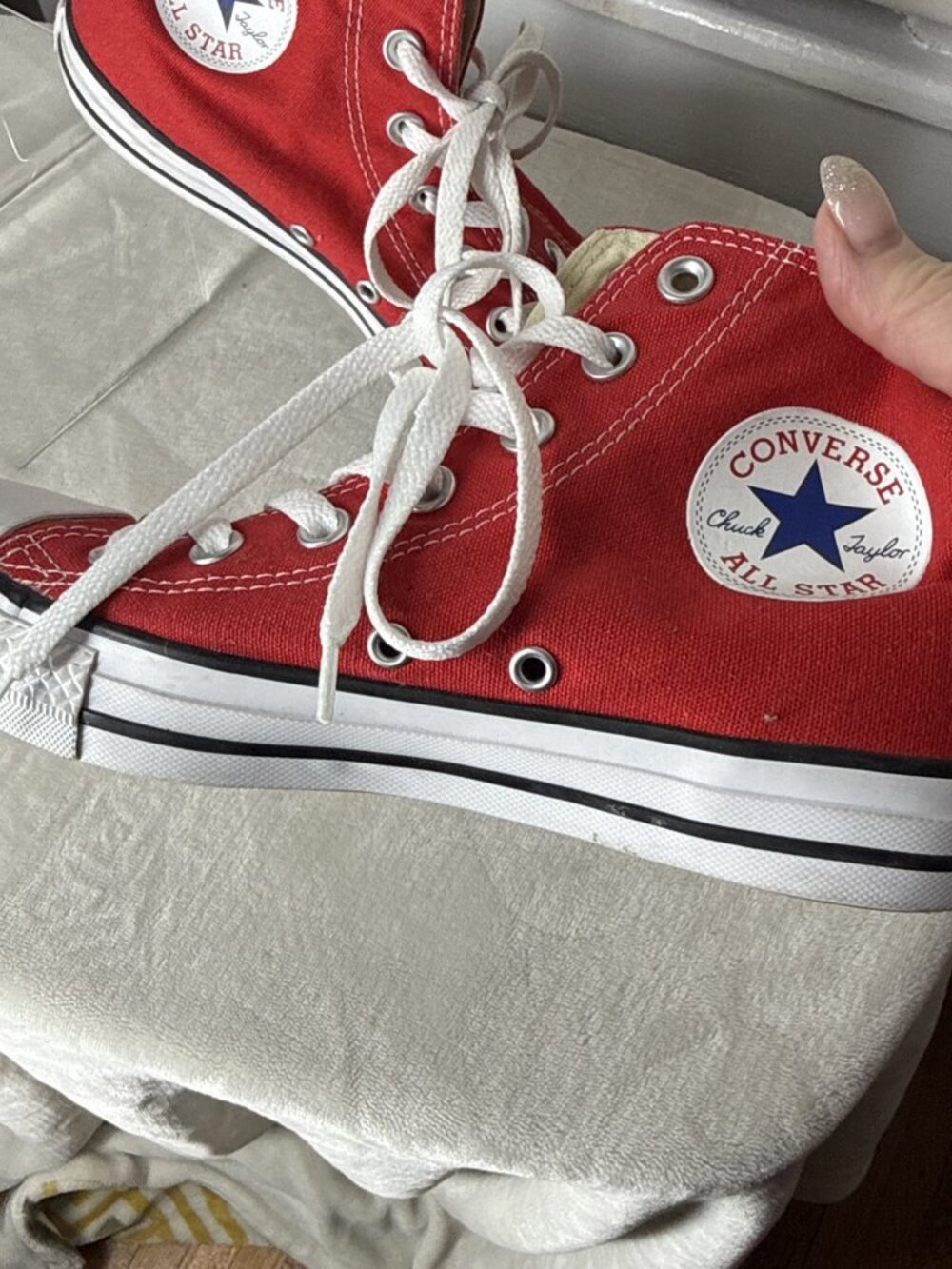 Converse Chuck Taylor All Star High Top Red Canvas Shoes Unisex M9621 W 8 Mens 6 - Picture 4 of 12